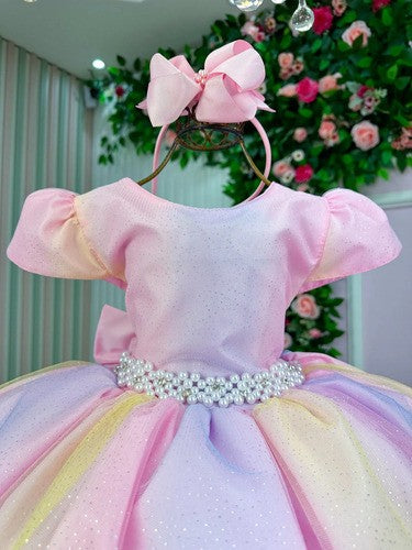 Vestido Infantil Marie Arco Iris Melissa- Candy Colorido (VSTDMCMLSCNDY)