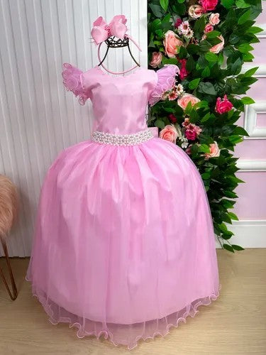 Vestido Marie Longo Amanda Rosa Bebe (VESTMARILNGAMNDRSBB)