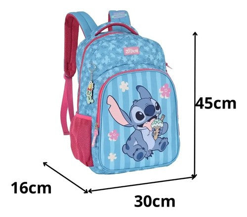 Mochila de Costa Stitch Azul Sorvete (MCSAZL)