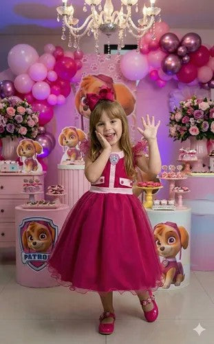 Vestido Mini Miss Temático Esquadrão Canino (VESTMNMSSTMTCPTLCNNKY)
