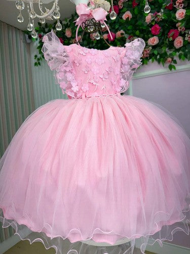 Vestido Menina Bonita Angelie Rosa Bebe (VESTMNANGLRSBB)