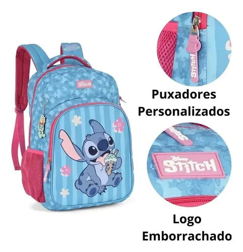 Mochila de Costa Stitch Azul Sorvete (MCSAZL)