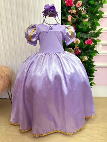 Fantasia Longa Rapunzel Festa Luxo