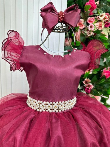 Vestido Marie Longo Amanda Marsala (VSTMRLOGAMNDAMRSLA)