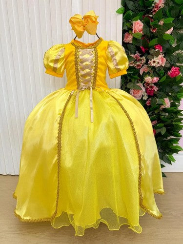 Fantasia Princesa Belli Princesa Amarela Longa Modelo 3 (FANTPRNCBLLBLFRLNGMD3)