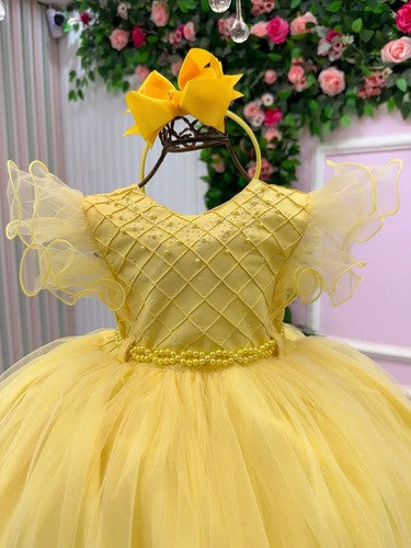 Vestido Menina Bonita Denise Amarelo (VESTMNBNDNSAMRL)