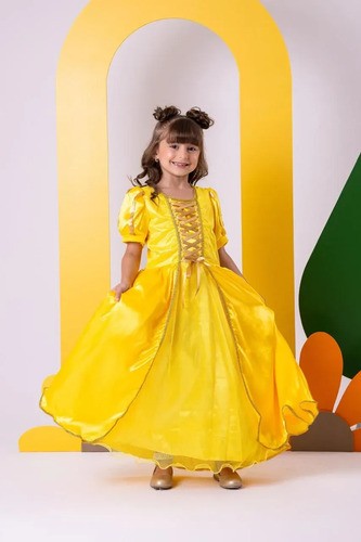 Fantasia Princesa A Bela E A Fera Longa Luxo