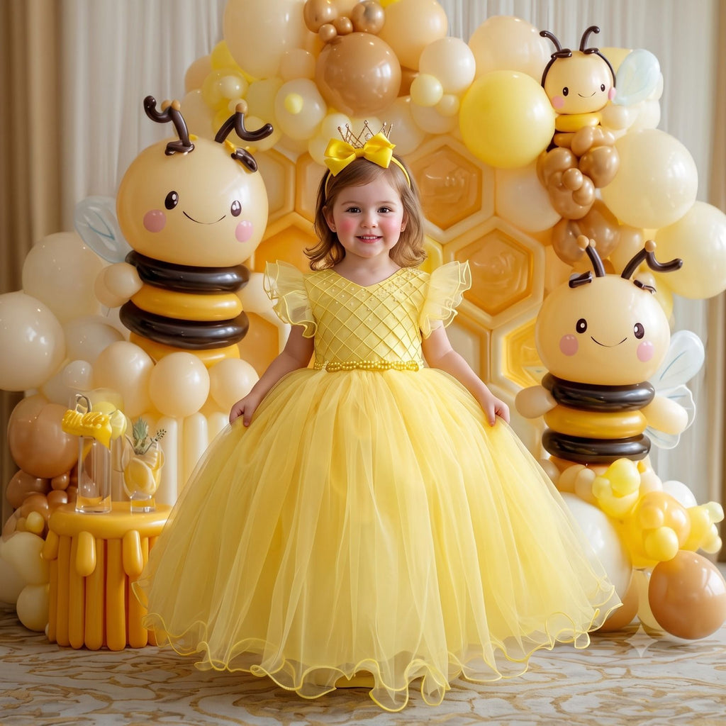 Vestido Menina Bonita Denise Amarelo (VESTMNBNDNSAMRL)