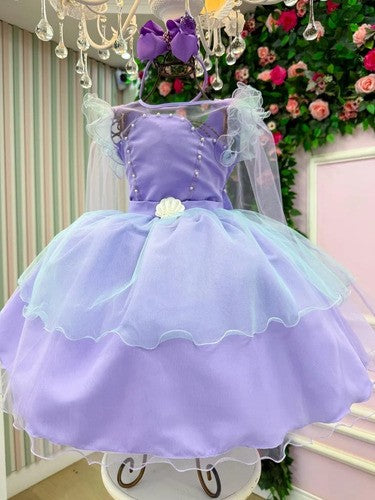 Vestido Mini Miss Temático Sereia - Fundo do Mar (VESTMNMSTSFNDMR)