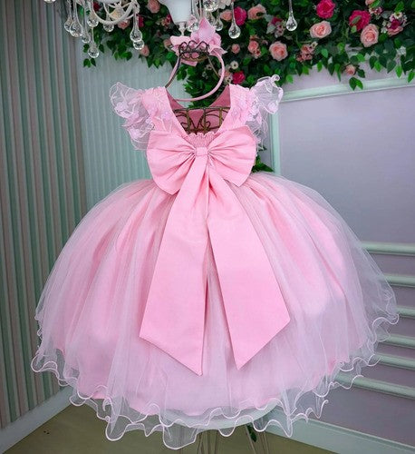 Vestido Menina Bonita Angelie Rosa Bebe (VESTMNANGLRSBB)