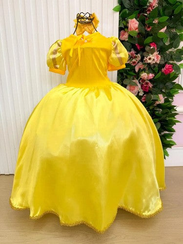 Fantasia Princesa A Bela E A Fera Longa Luxo