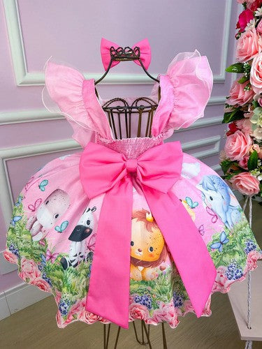Vestido Infantil Safari Rosa
