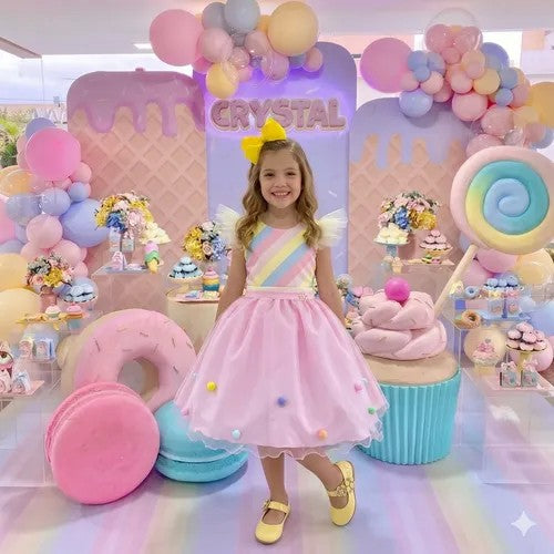 Vestido Mini Miss Temático Circo - Candy (VESTMINMSTMTCCRCCND)