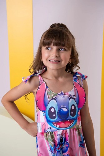 Vestido Temáticos Ysa Kids Stitch Rosa (VESTTMTCYSKDSTTRS)