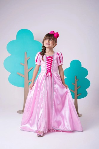 Fantasia Princesa Belli Longa Princesa Rosa - Modelo 2 (FTSPRNCBLBLADMM2)