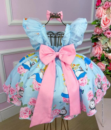 Vestido Tematicos Kids Alice no País das Maravilhas (VESTKIDSALCMRLHAS)