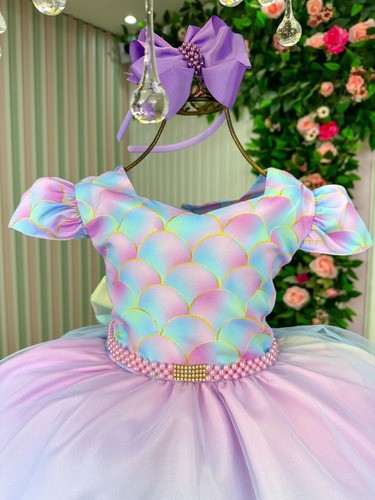 Vestido Infantil Bella Child Sereia (VESTINFTBLLCHGCRXAZ)