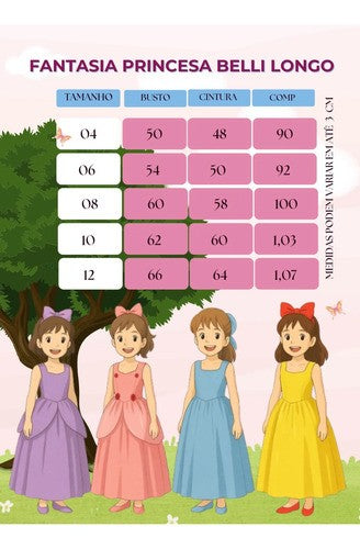 Fantasia Princesa Belli Longa Princesa Rosa (FANTPRNBEADOAUR)