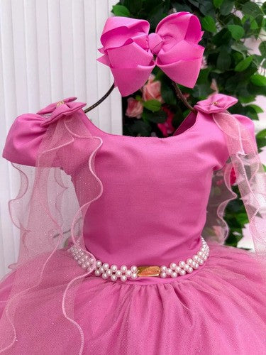 Vestido Banana Club Longo Diamante Rosa Chiclete (VESTBNACLBLNGDAMTRSCLT)