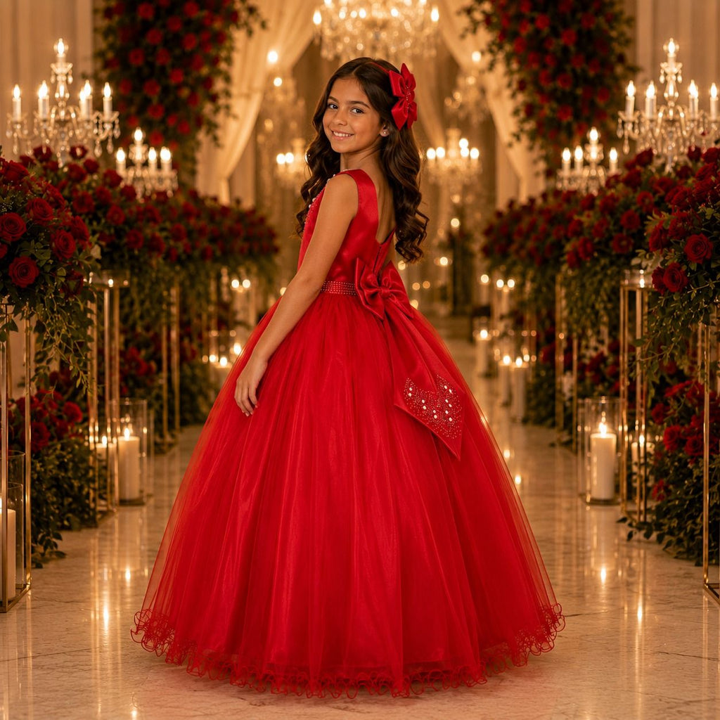 Vestido Enjoy Longo Regata Vermelho (VESTINFENJLG2VMNP)