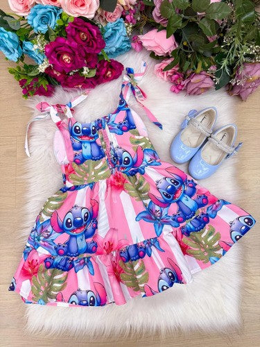 Vestido Temáticos Ysa Kids Stitch Rosa (VESTTMTCYSKDSTTRS)