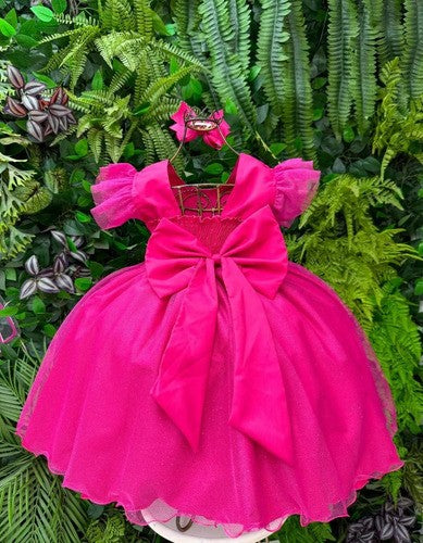 Vestido Ysa Kids Barbie Luxinho Pink Com led (VESTYSKDSBLXICMLED)