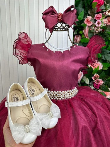 Vestido Marie Longo Amanda Marsala (VSTMRLOGAMNDAMRSLA)