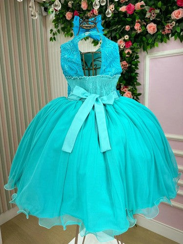 Vestido Juvenil Vila Lele Regata Flores Verde Tiffany (VESTJVNVLLRGTFLRVRTF)