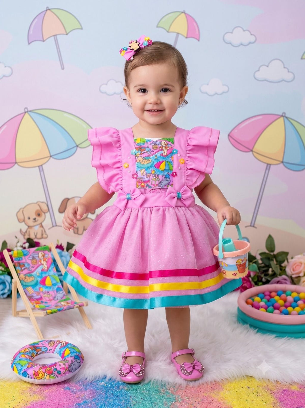 Romper/Vestido Princesa Belli Tematico Bobbie Goods (RMPPRNBLLTMBBGD)