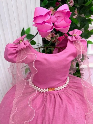 Vestido Banana Club Longo Diamante Rosa Chiclete (VESTBNACLBLNGDAMTRSCLT)