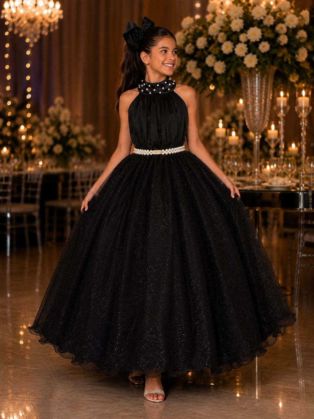 Vestido Banana Club Longo Âmbar Preto