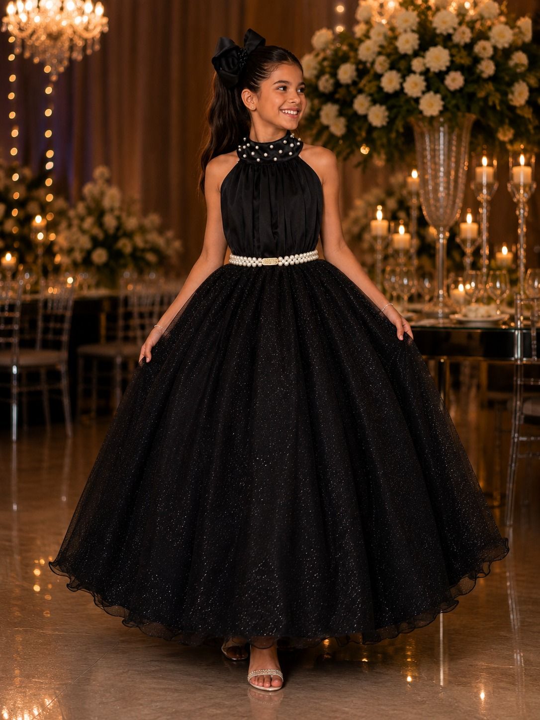 Vestido Banana Club Longo Âmbar Preto
