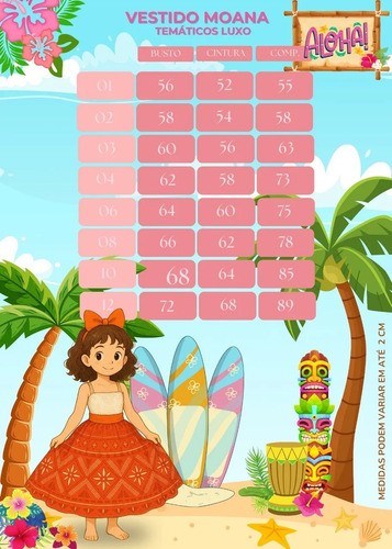 Vestido Temáticos Infantil Luxo Princesa Praia Modelo 3 (VESTTMCLXMN3)