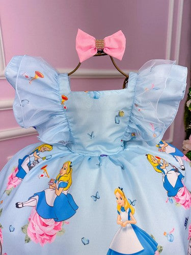 Vestido Tematicos Kids Alice no País das Maravilhas (VESTKIDSALCMRLHAS)