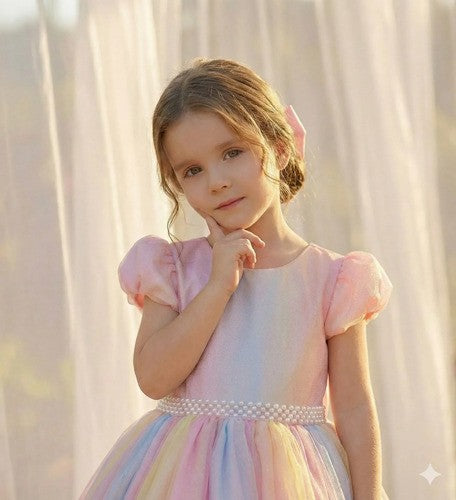 Vestido Infantil Marie Arco Iris Melissa- Candy Colorido (VSTDMCMLSCNDY)