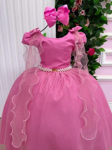 Vestido Banana Club Longo Diamante Rosa Chiclete (VESTBNACLBLNGDAMTRSCLT)