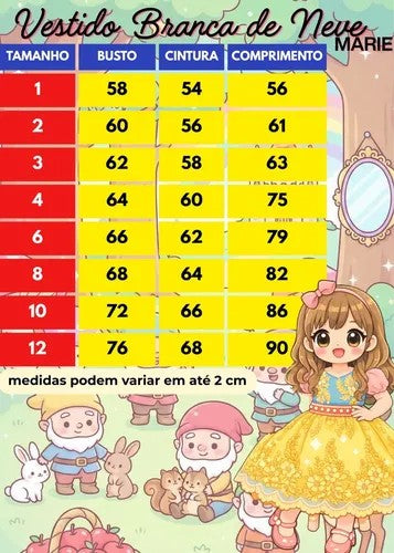 Vestido Marie Temático Realeza Princesa Maça (VSMAREATEMBRN)