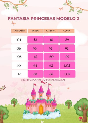 Fantasia Princesa Belli Longa Princesa Rosa - Modelo 2 (FTSPRNCBLBLADMM2)