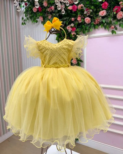 Vestido Menina Bonita Denise Amarelo (VESTMNBNDNSAMRL)