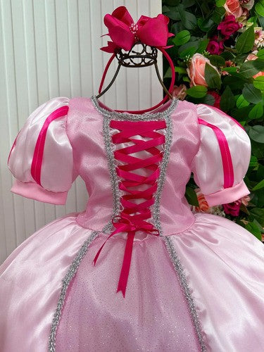 Fantasia Princesa Belli Longa Princesa Rosa - Modelo 2 (FTSPRNCBLBLADMM2)