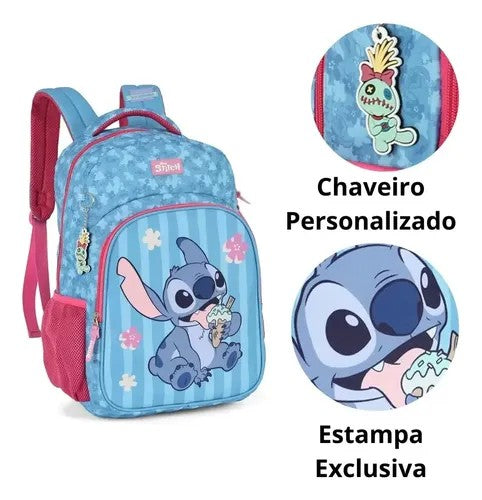 Mochila de Costa Stitch Azul Sorvete (MCSAZL)