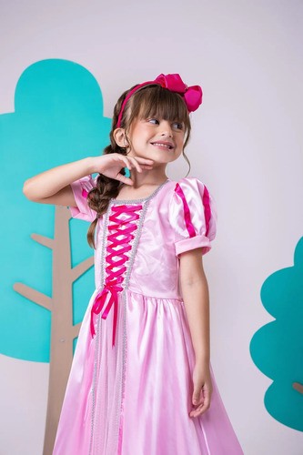 Fantasia Princesa Belli Longa Princesa Rosa - Modelo 2 (FTSPRNCBLBLADMM2)