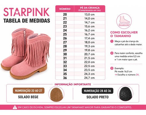 Bota\Coturno StarPink Love Rosa (BTCTNSPNKRS)