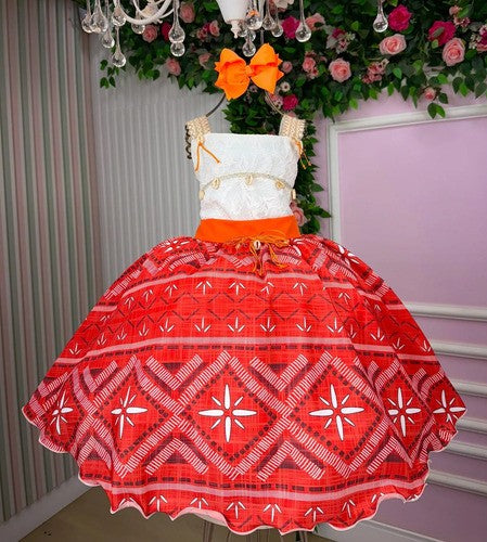 Vestido Temáticos Infantil Luxo Princesa Praia Modelo 3 (VESTTMCLXMN3)