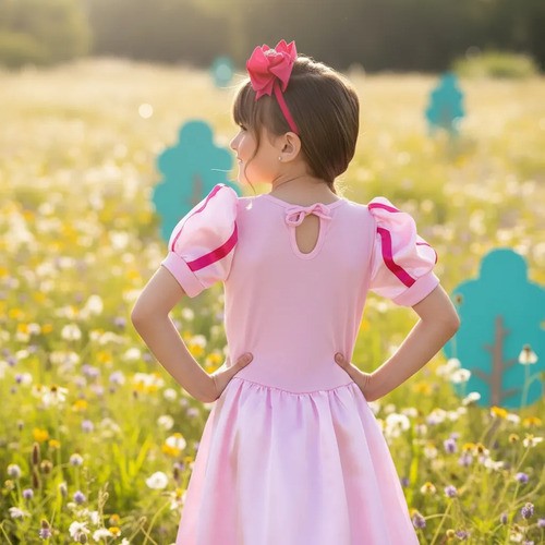 Fantasia Princesa Belli Longa Princesa Rosa - Modelo 2 (FTSPRNCBLBLADMM2)