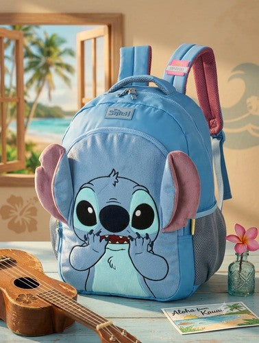 Mochila de Costa Stitch Orelhinhas Pelucia Azul (MCCSORPAZL)