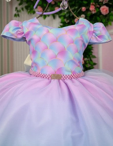 Vestido Infantil Bella Child Sereia (VESTINFTBLLCHGCRXAZ)