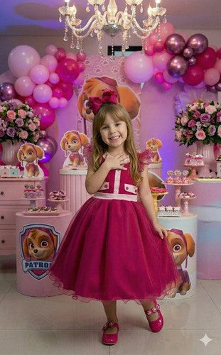 Vestido Mini Miss Temático Esquadrão Canino (VESTMNMSSTMTCPTLCNNKY)