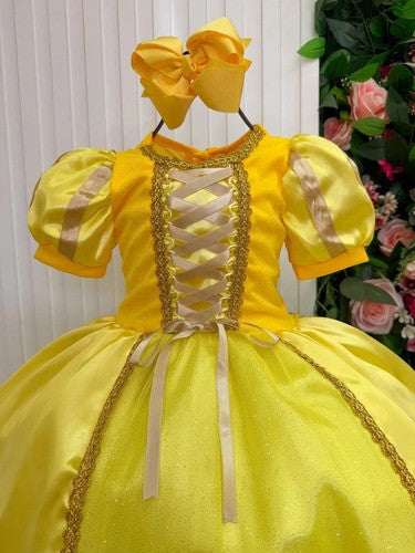 Fantasia Princesa Belli Princesa Amarela Longa Modelo 3 (FANTPRNCBLLBLFRLNGMD3)