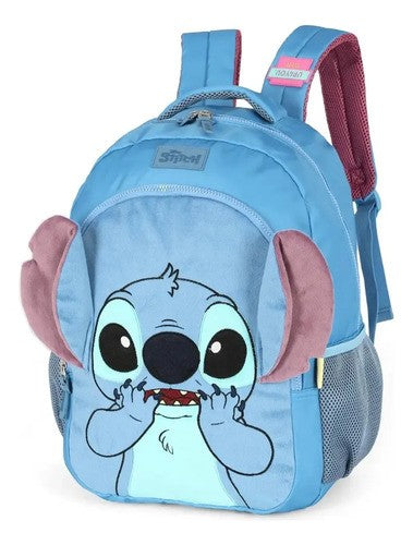 Mochila de Costa Stitch Orelhinhas Pelucia Azul (MCCSORPAZL)